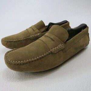 Bloomingdale's Suede Leather Driver Moccasins Shoes Mens Footwear sz 10 M